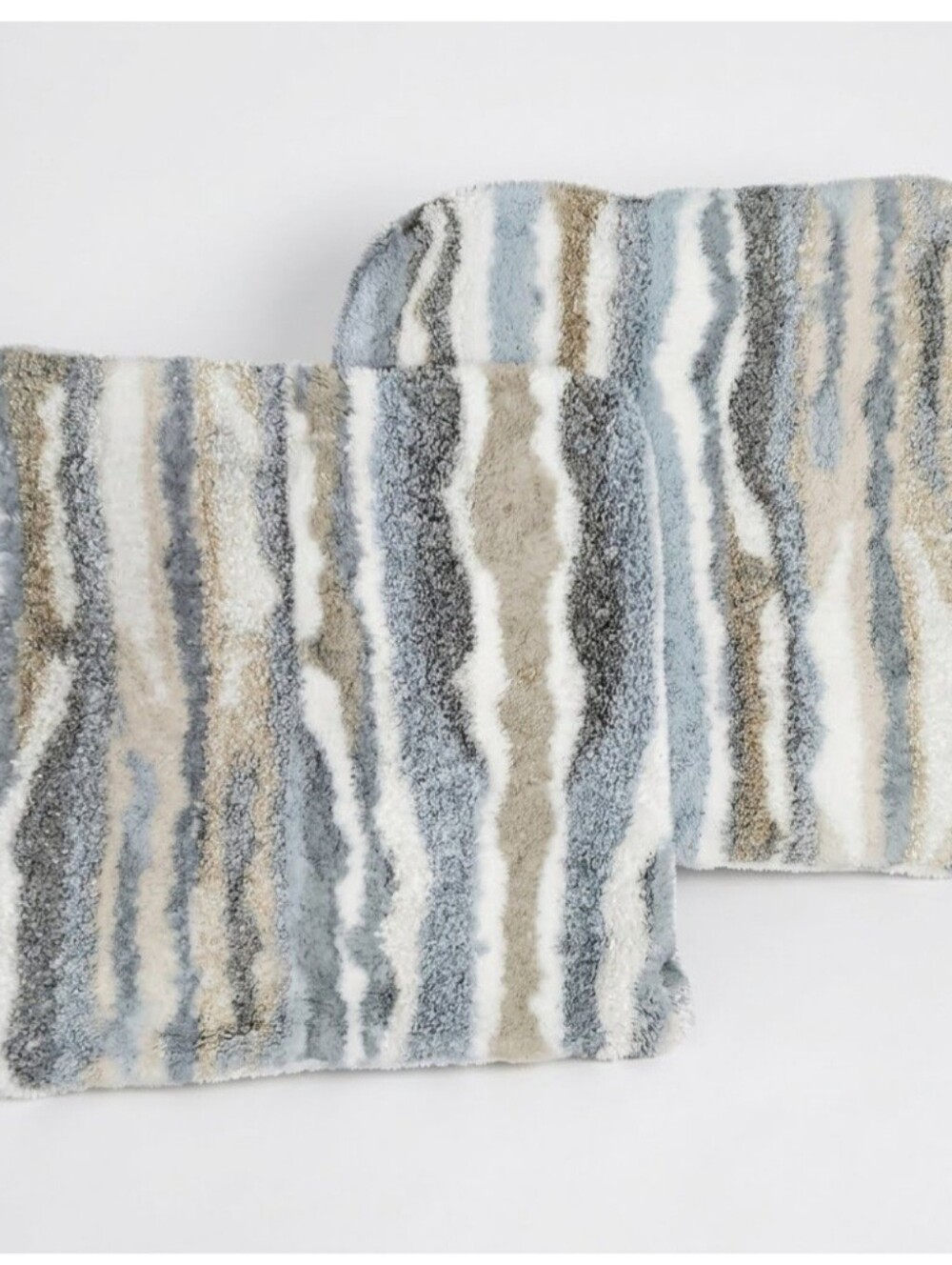 Set of 2 Modern Abstract Textured Accent Pillow Covers